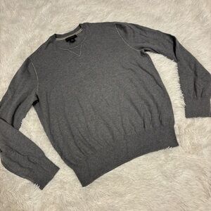 Banana Republic Gray Luxury Blend cotton Cashmere Sweater Mens Medium